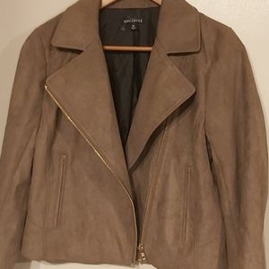 J.crew motorcycle faux suede jacket M